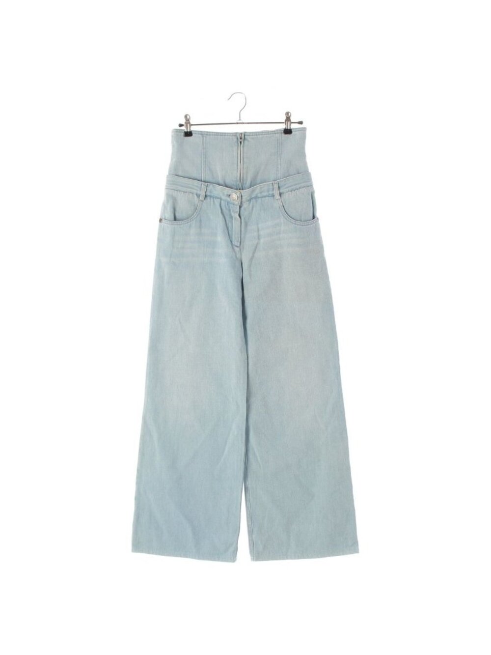 Chanel Logo Highway Baggy Denim Pants Blue 34